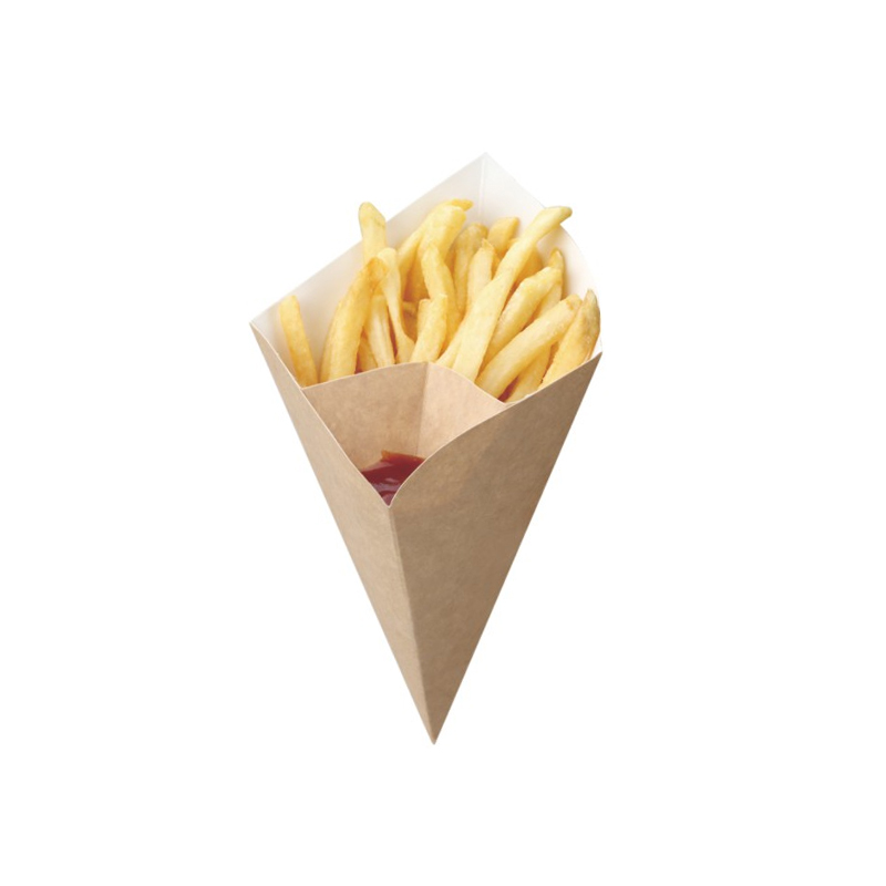 Frite Cone-Kraft Cardboard