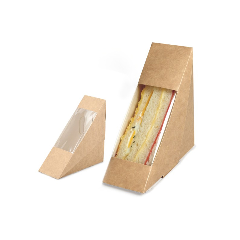 Natural Kraft Sandwich Box-PLA Window