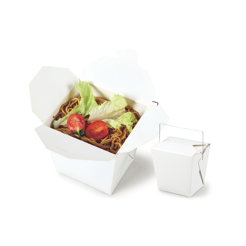 White Cardboard Box-Wire Handle