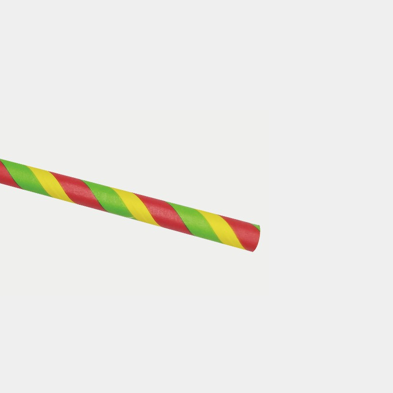 Multicolor Stripe Paper Straw