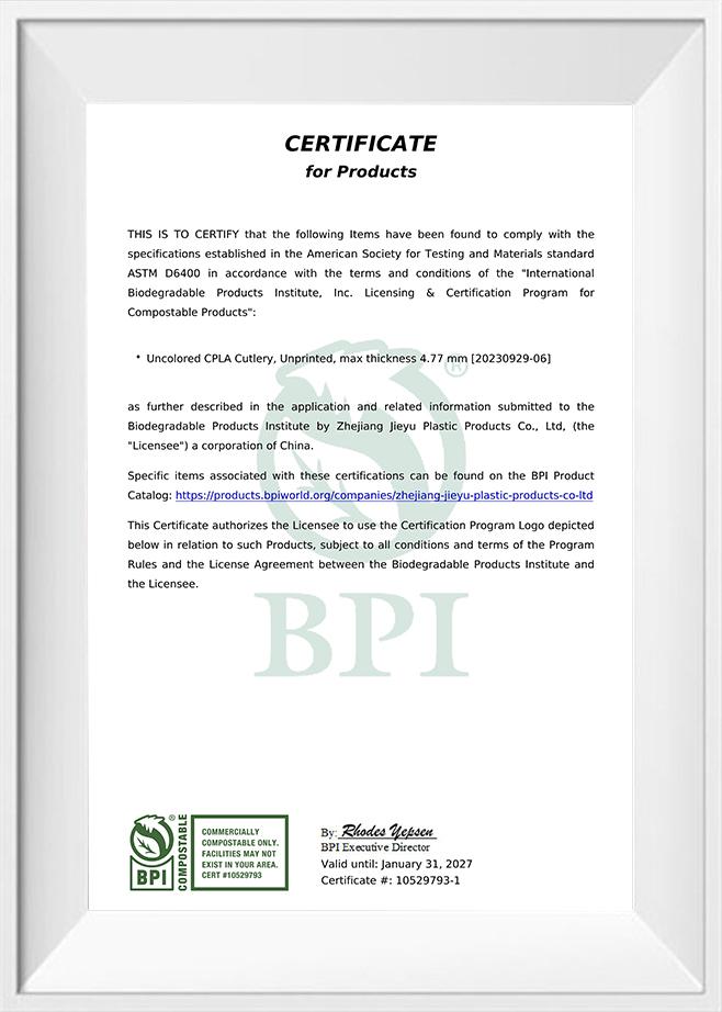 BPI for CPLA cutlery